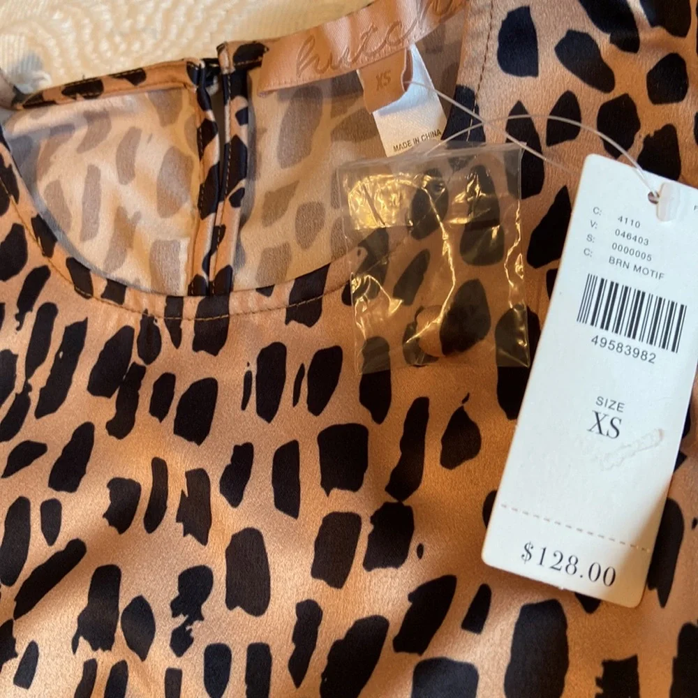 SALE!! NWT Anthropologie Nadine Leopard print Top XS - Picture 7 of 9